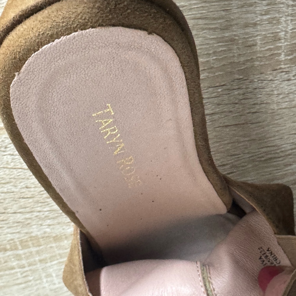 Taryn Rose Tiva Women 11M Brown Suede Elastic Slingback Wedge Sandals - Picture 10 of 11
